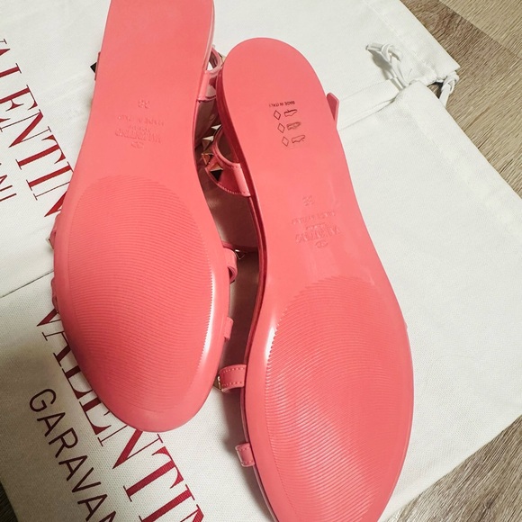 Valentino Women's Rockstud Ankle Strap Rubber Sandals - size 38 - Picture 4 of 5